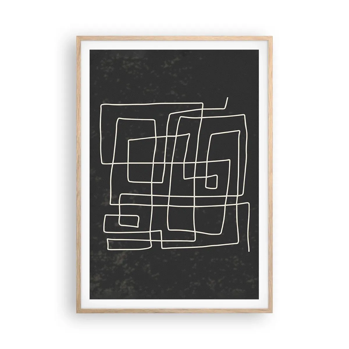 Poster in einem Rahmen aus heller Eiche - Nicht so einfach - 70x100 cm