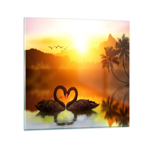 Glasbild - Bild auf glas - Alles passt zusammen - 40x40 cm