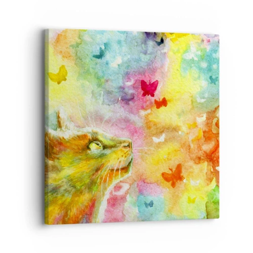Bild auf Leinwand - Leinwandbild - Baju-baju im Katzenparadies - 30x30 cm