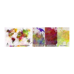 Fototapeten Muster Premium Canvas - Irgendwie ist es gleich geworden - Weltkarte, Kontinente, Stück - 100x30 cm