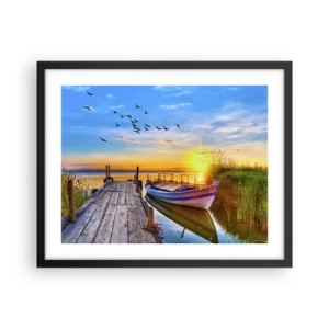 Poster in einem schwarzem Rahmen - Bis morgen - 50x40 cm