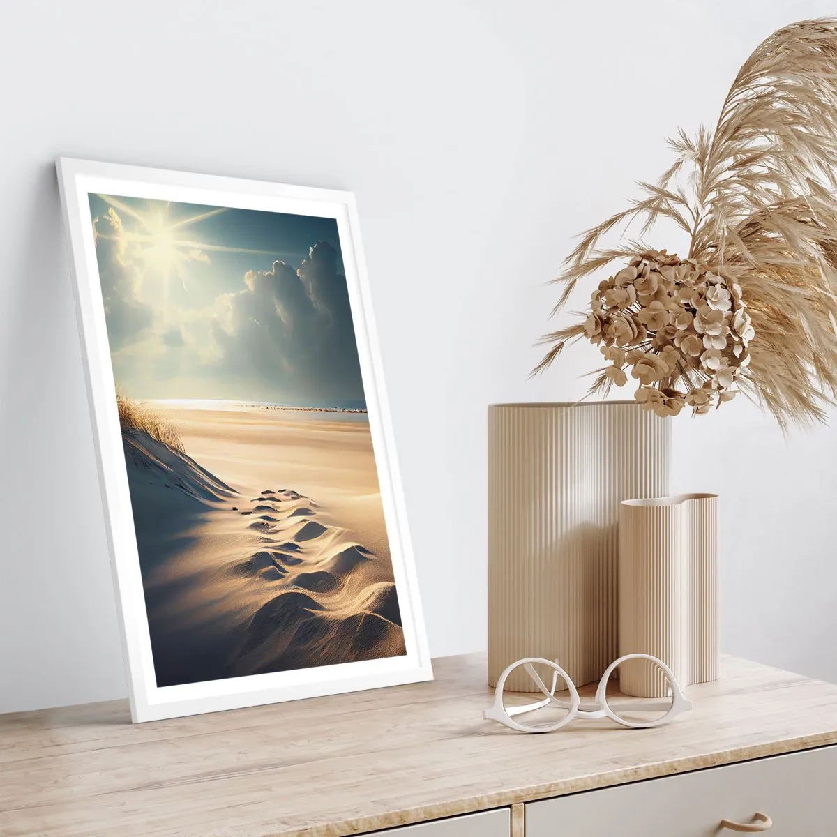 Poster in einem weißen Rahmen - Beruhigende Landschaft - 61x91 cm