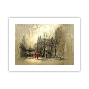 Poster - Ein Date im Londoner Nebel - 40x30 cm
