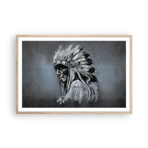 Poster in einem Rahmen aus heller Eiche - Zurück zu den Wurzeln - 91x61 cm