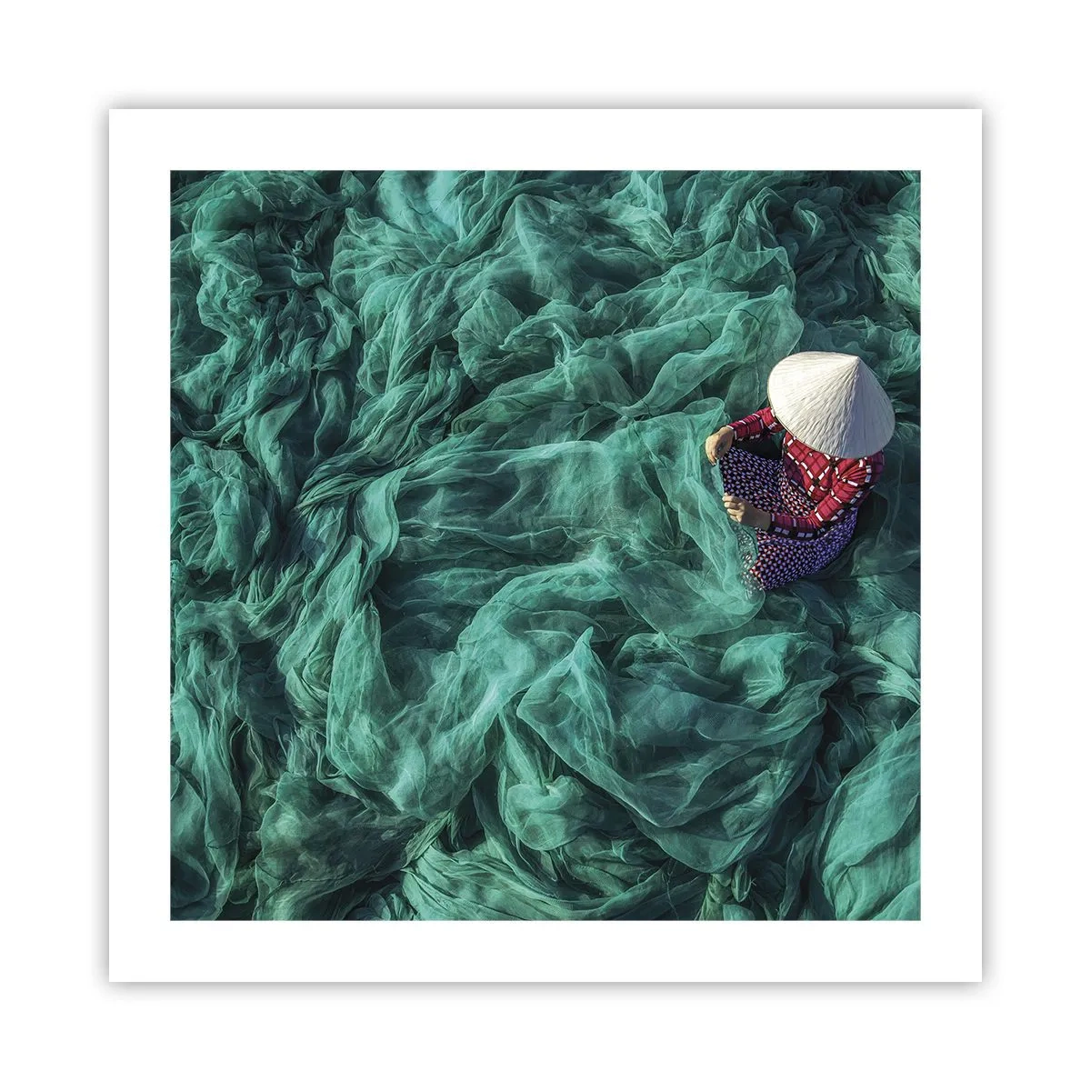 Poster - In einem Meer aus Netzen - 50x50 cm