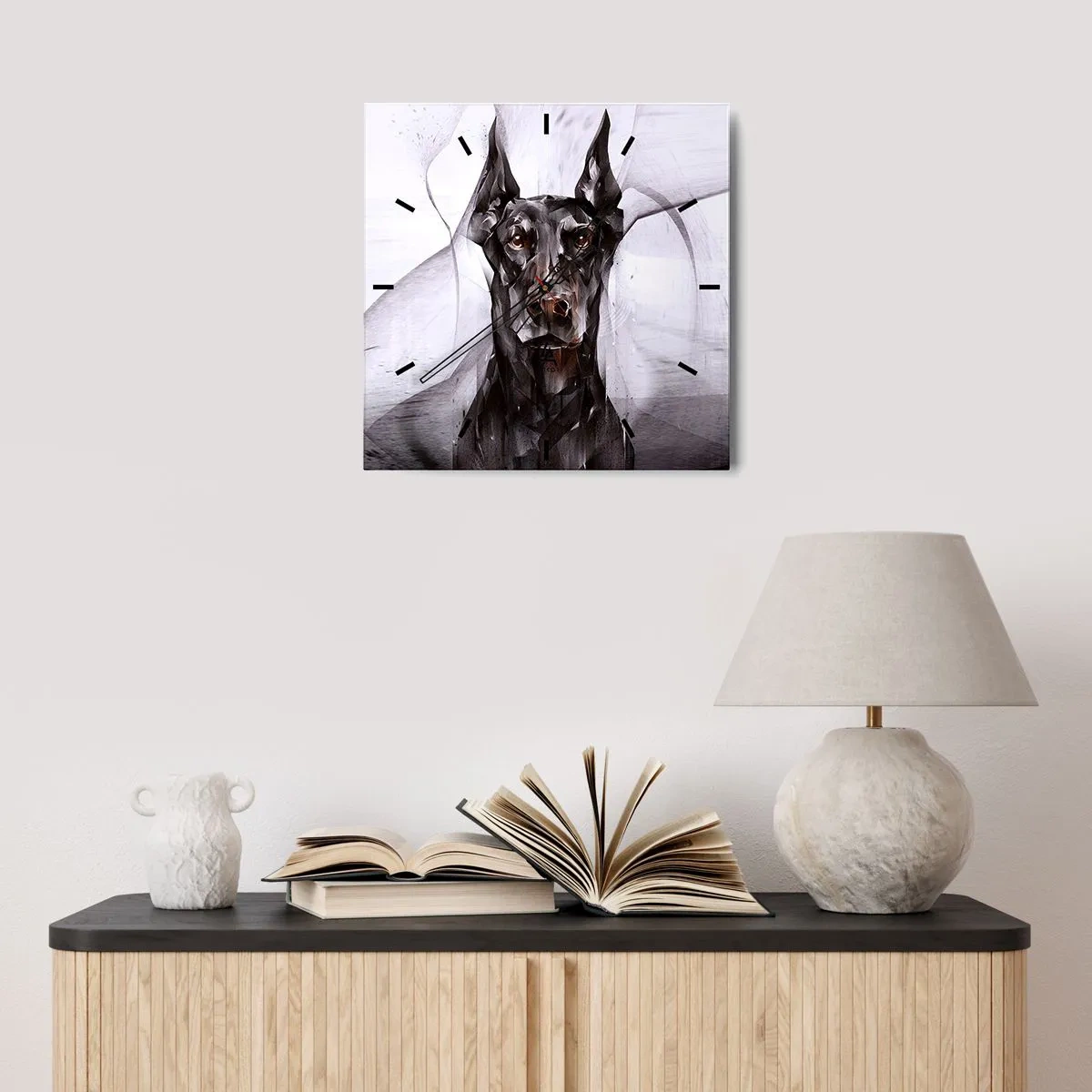 Wanduhr - Glasuhr - Edelgeboren - 40x40 cm