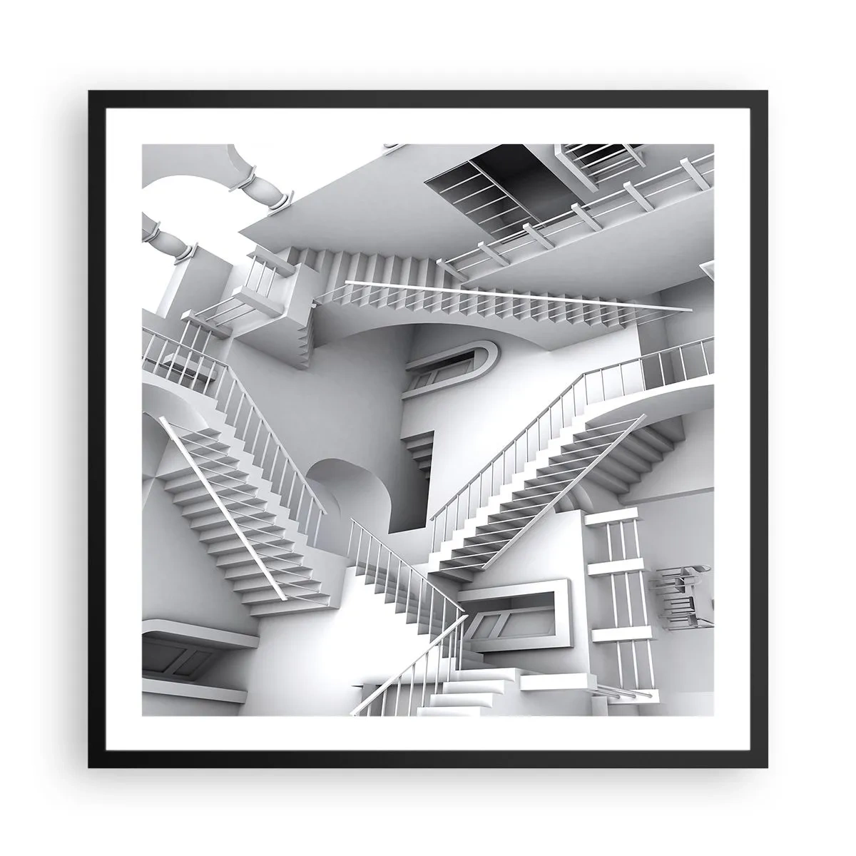 Poster in einem schwarzem Rahmen - Die Paradoxien des Weltraums - 60x60 cm