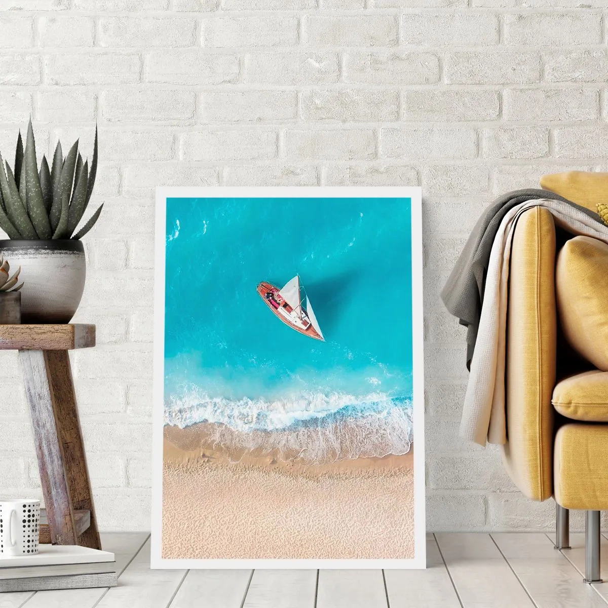 Poster - An der Grenze von Blau und Gold - 40x50 cm