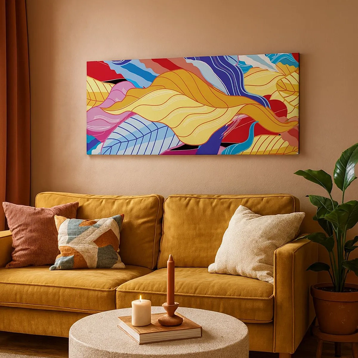 Bild auf Leinwand - Leinwandbild - Buntes Durcheinander - 100x40 cm