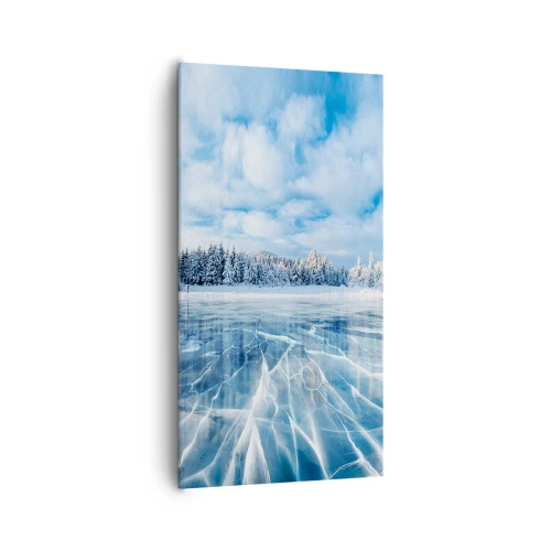 Bild auf Leinwand - Leinwandbild - Eine schillernde und kristallklare Aussicht - 65x120 cm