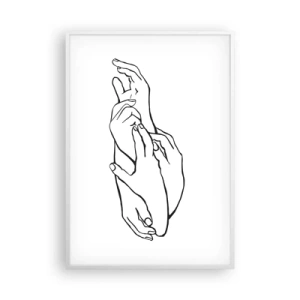 Poster in einem weißen Rahmen - Gute Geste - 70x100 cm