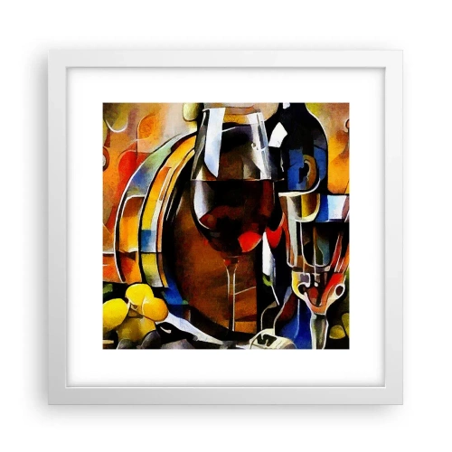 Poster in einem weißen Rahmen - Und die Welt nimmt Farben an - 30x30 cm