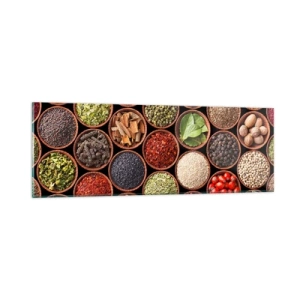 Glasbild - Bild auf glas - Alle Aromen der Welt - 90x30 cm