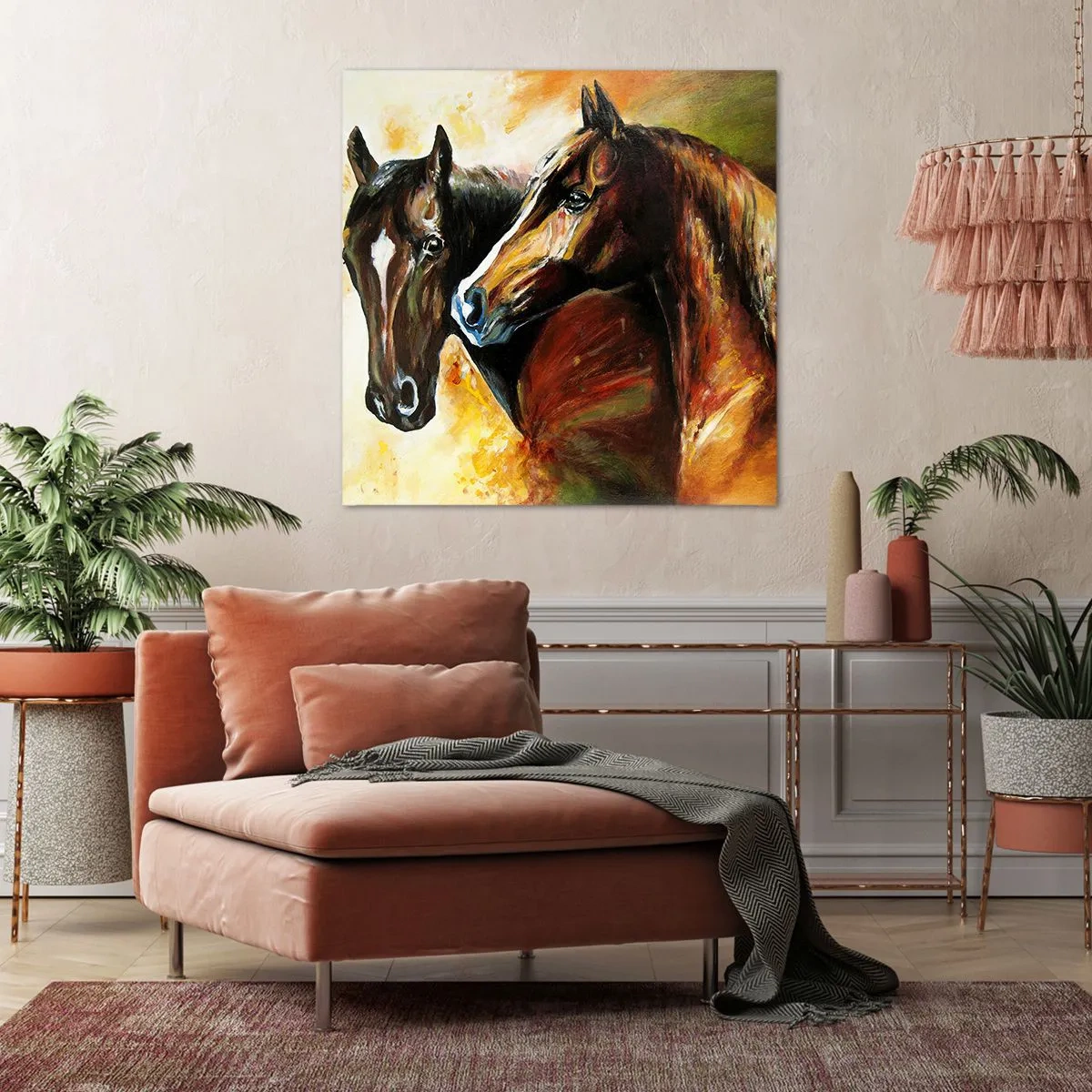 Bild auf Leinwand - Leinwandbild - Doppelt anmutig - 40x40 cm