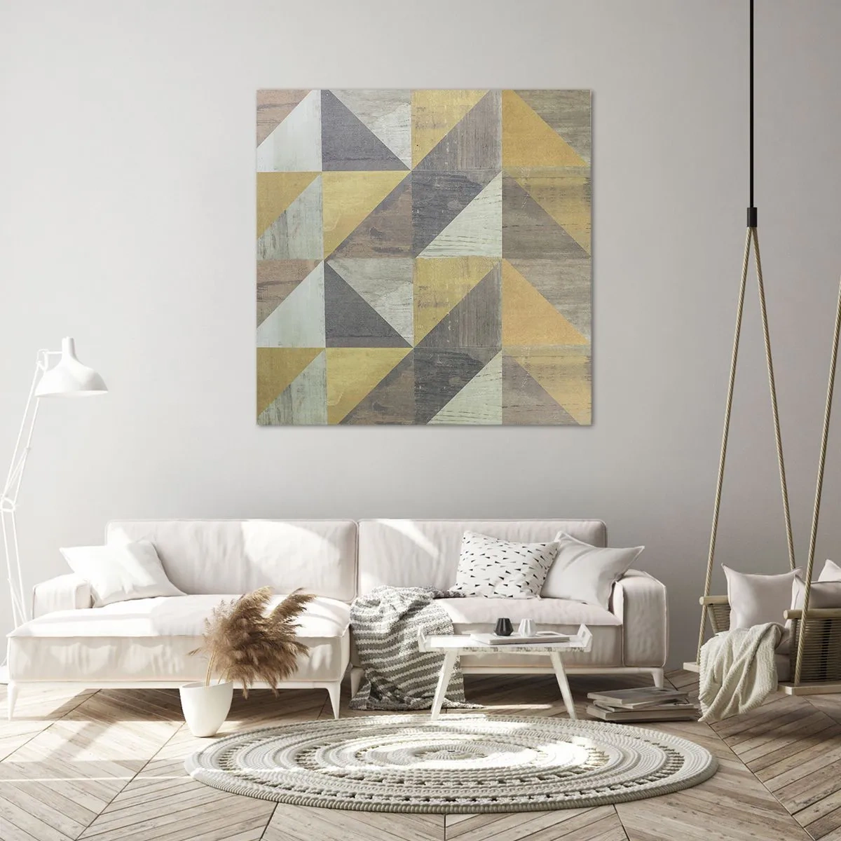Bild auf Leinwand - Leinwandbild - Am Winkel des Dreiecks - 30x30 cm