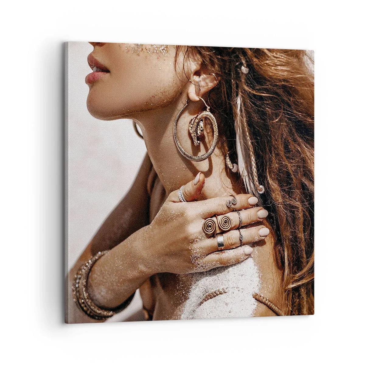 Bild auf Leinwand - Leinwandbild - Königin des wilden Strandes - 60x60 cm