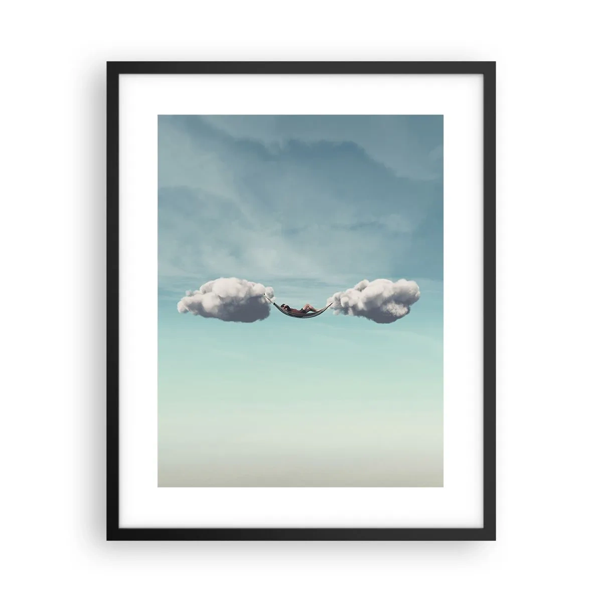 Poster in einem schwarzem Rahmen - Die Behaglichkeit des Augenblicks - 40x50 cm