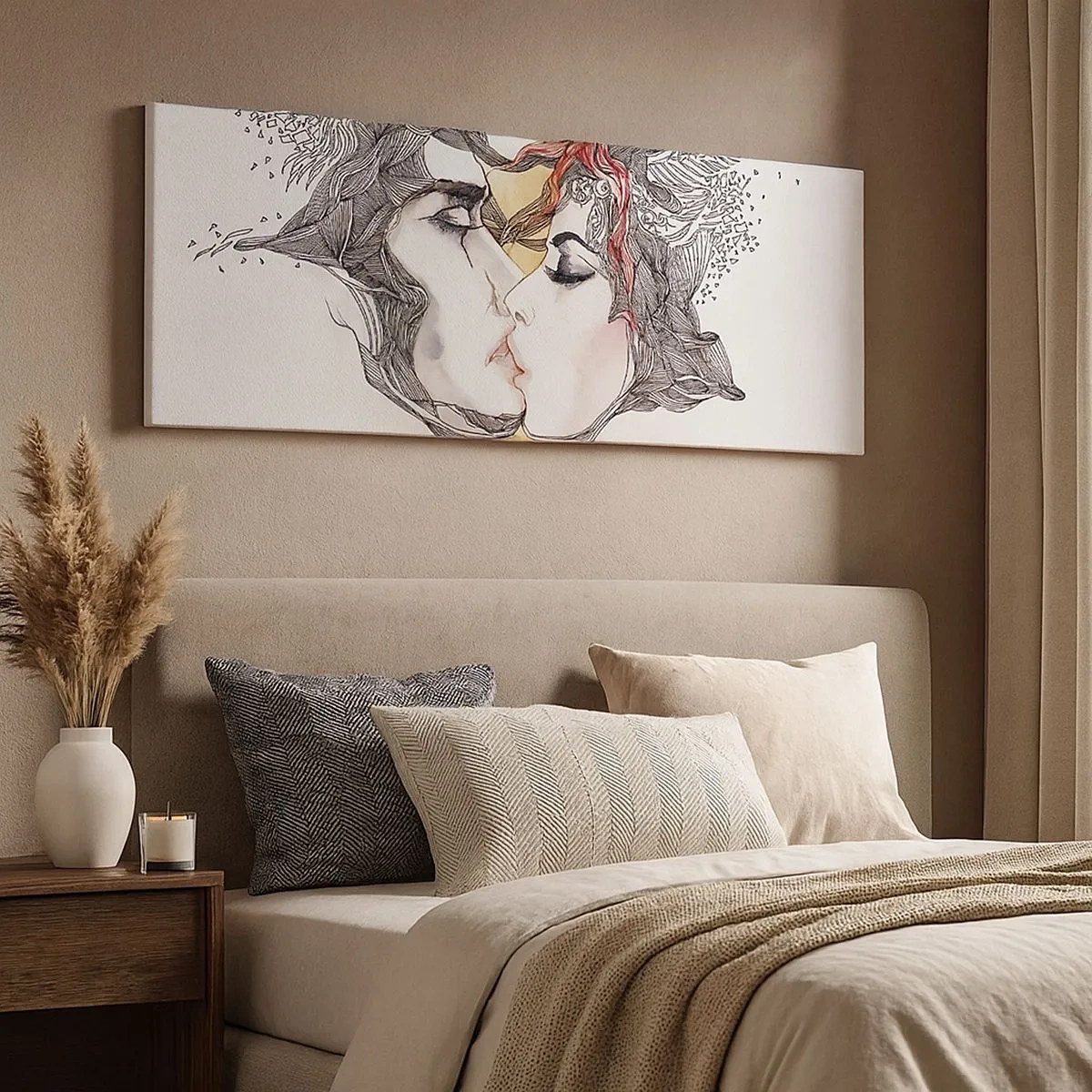 Bild auf Leinwand - Leinwandbild - Die Welt existiert nicht - 100x40 cm