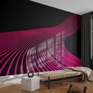 Selbstklebende Fototapete Deluxe Sticker - Allee des Lichts - Linien, Modern, Neon - 450x315 cm