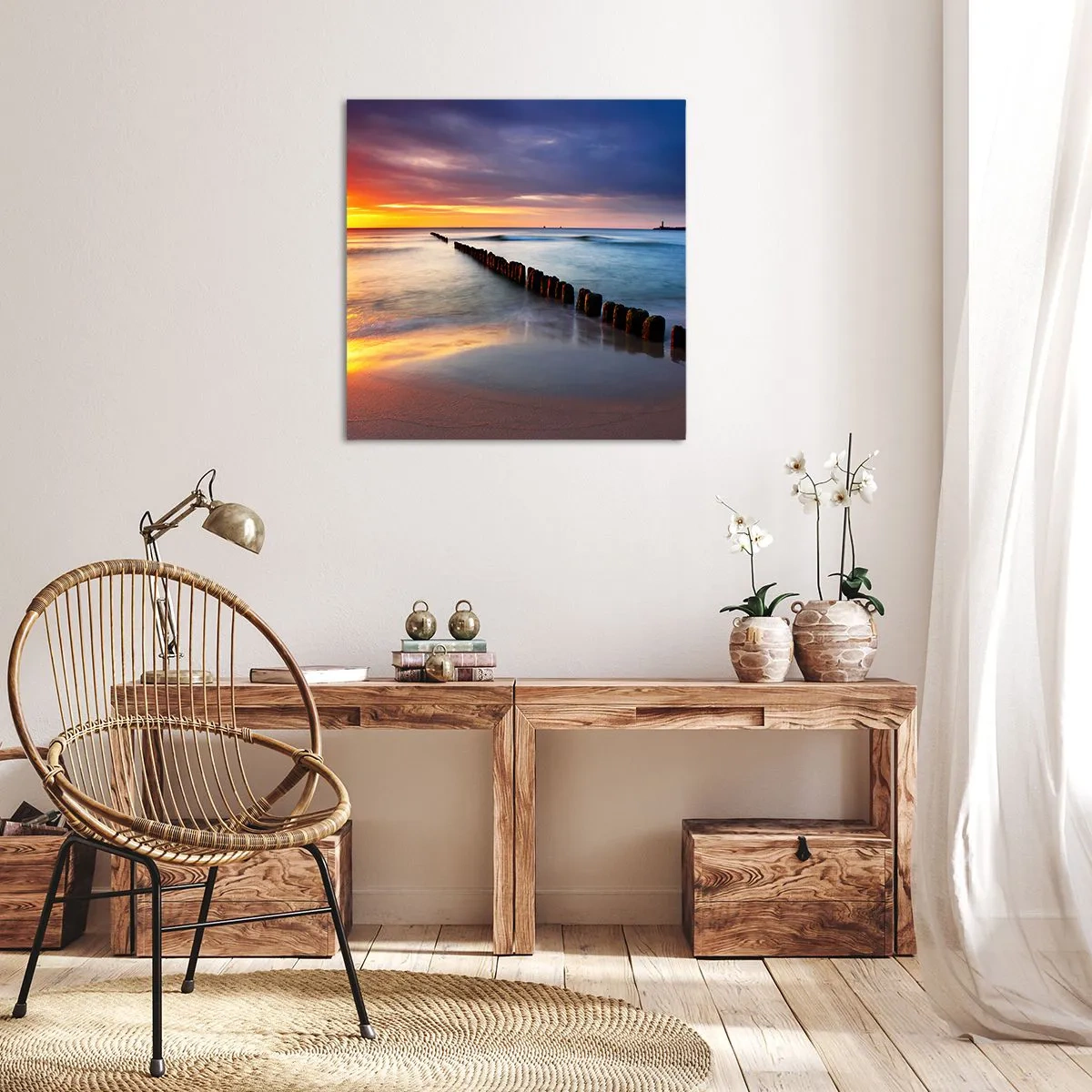 Bild auf Leinwand - Leinwandbild - Lausche der Stille - 70x70 cm