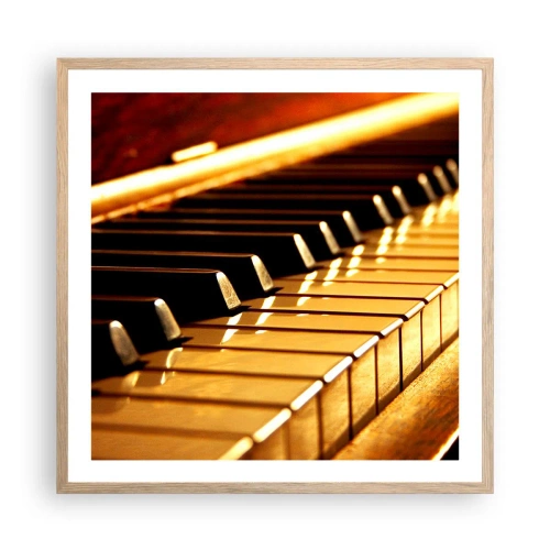 Poster in einem Rahmen aus heller Eiche - Endlose Möglichkeiten - 60x60 cm