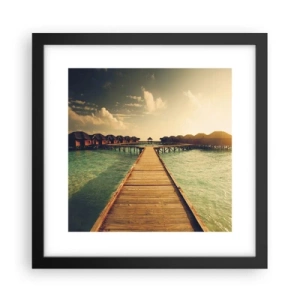 Poster in einem schwarzem Rahmen - Eine herzliche Einladung - 30x30 cm