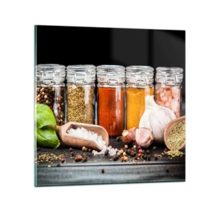 Glasbild - Bild auf glas - Für einen Geschmack des Lebens - 70x70 cm