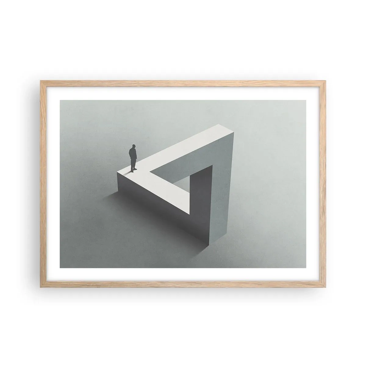 Poster in einem Rahmen aus heller Eiche - Es ist also doch möglich - 70x50 cm