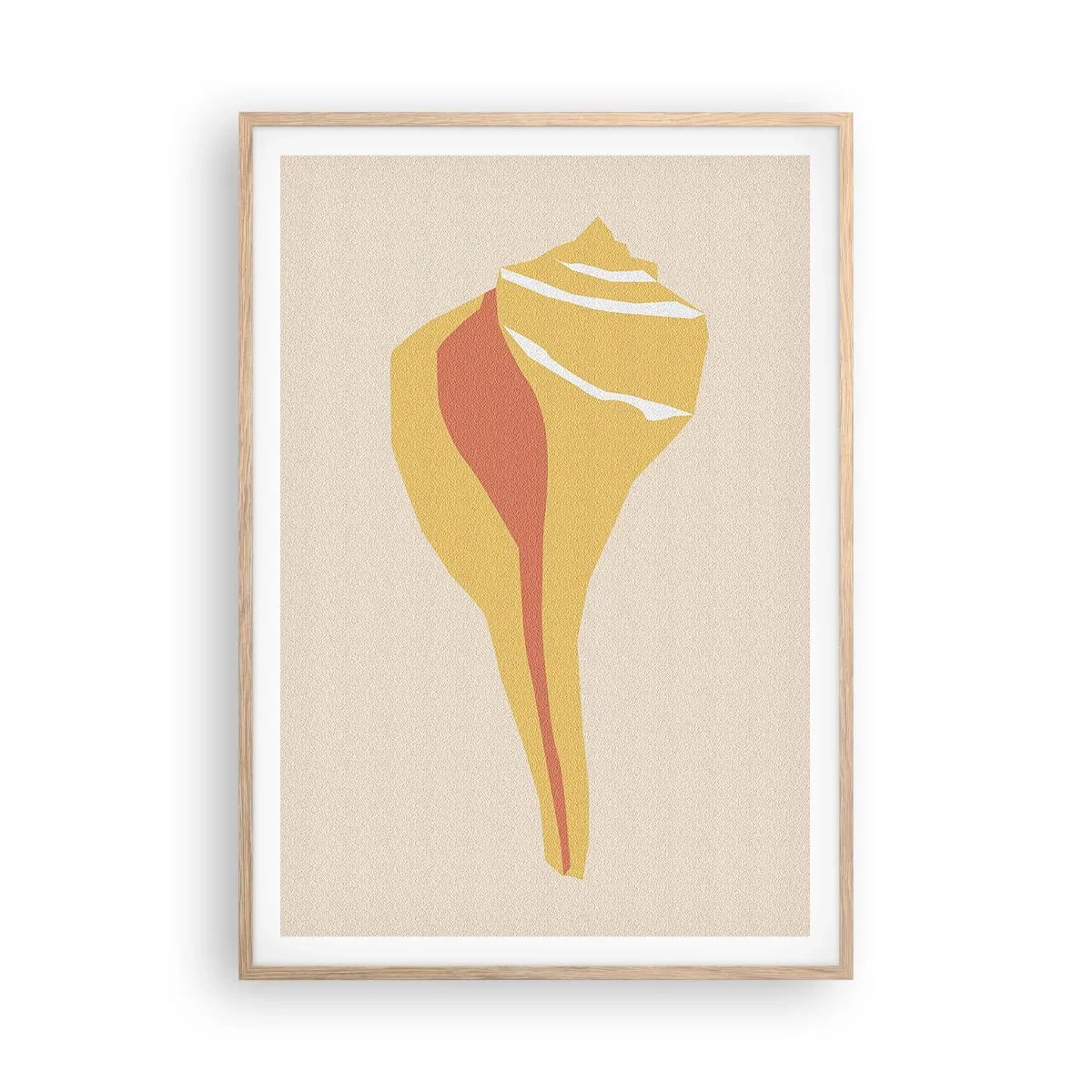 Poster in einem Rahmen aus heller Eiche - Organische Abstraktion – Wachstum - 70x100 cm