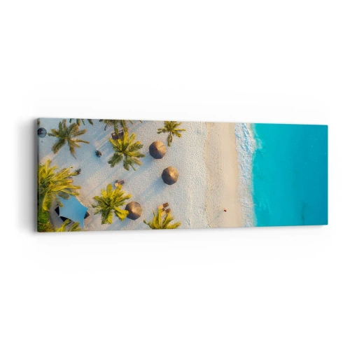 Bild auf Leinwand - Leinwandbild - Willkommen im Paradies - 90x30 cm