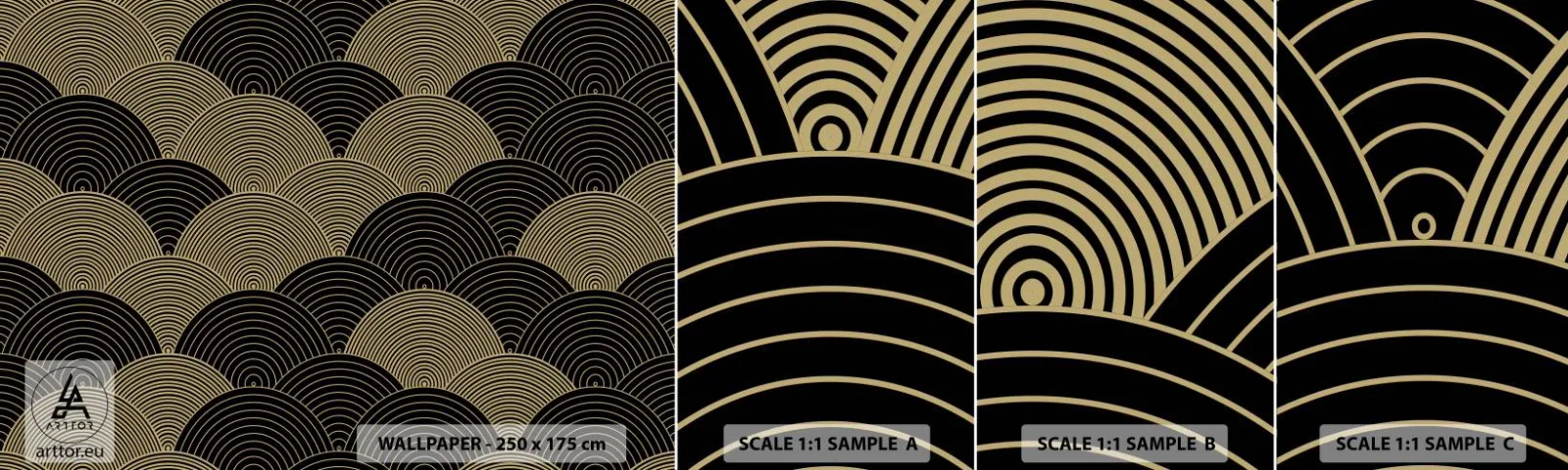 Fototapetenmuster Standard Eco - Einheit in der Vielfalt - Abstraktion, Grafik, Bezirke - 100x30 cm
