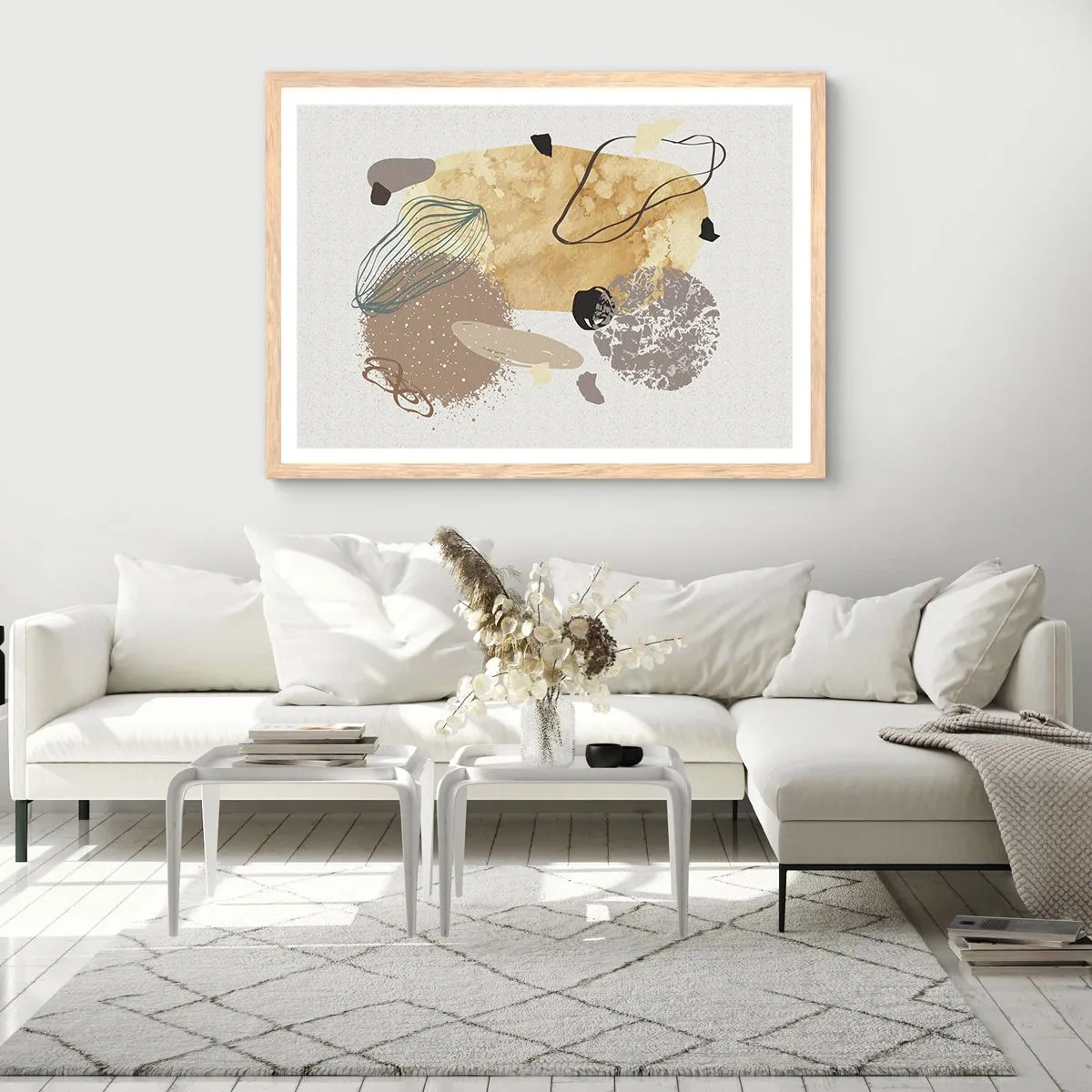 Poster in einem Rahmen aus heller Eiche - Angewandte Plumkologie - 70x50 cm