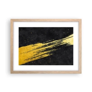 Poster in einem Rahmen aus heller Eiche - Sprung in den Hyperraum - 40x30 cm