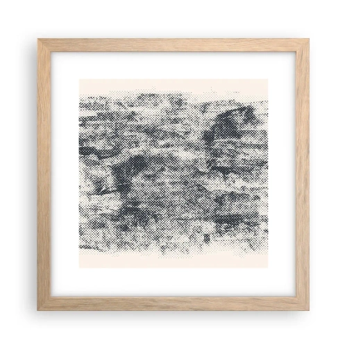 Poster in einem Rahmen aus heller Eiche - Nebelige Komposition - 30x30 cm