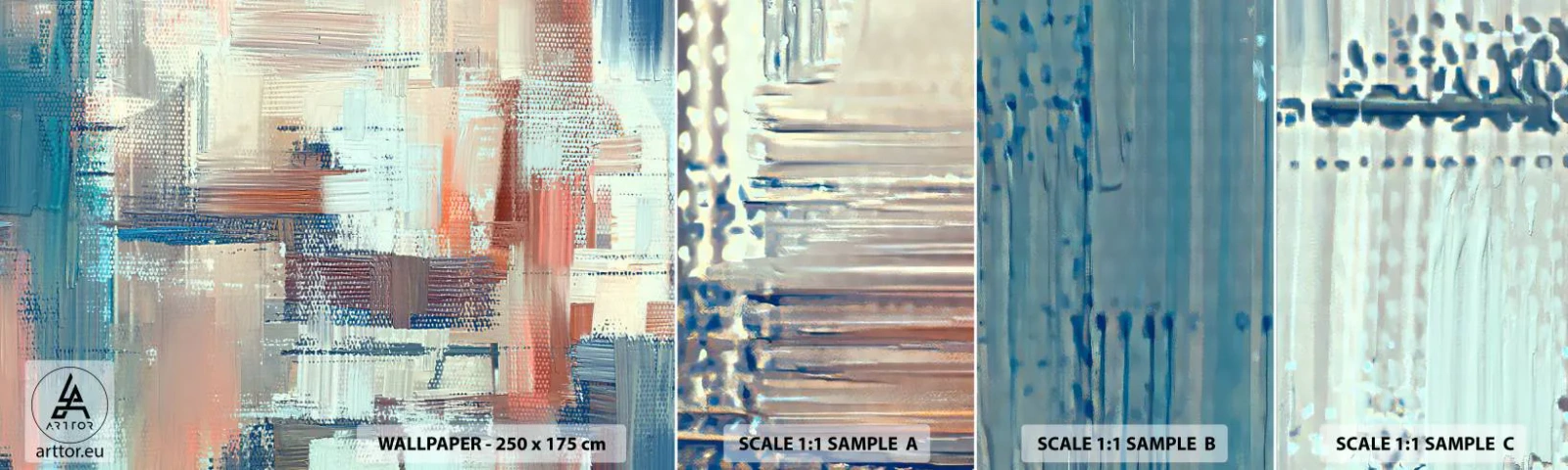 Fototapetenmuster Standard Eco - Zum Licht kommen - Pastell, Minimalismus, Hell - 100x30 cm