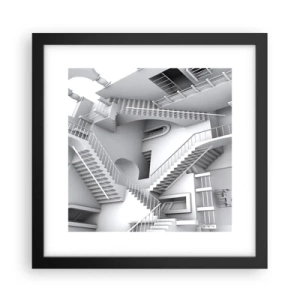Poster in einem schwarzem Rahmen - Die Paradoxien des Weltraums - 30x30 cm