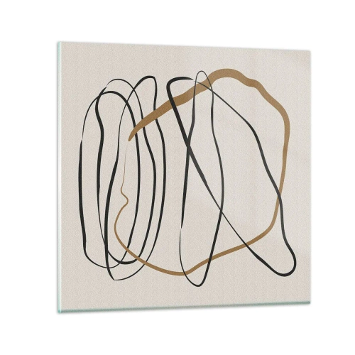 Glasbild - Bild auf glas - Komposition – Looptanz - 70x70 cm