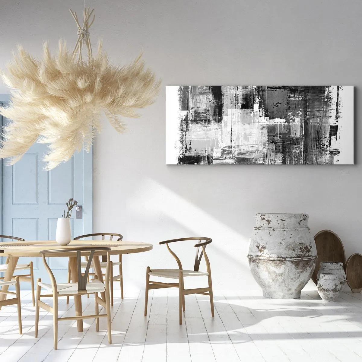 Bild auf Leinwand - Leinwandbild - Wunderschönes Grau - 90x30 cm