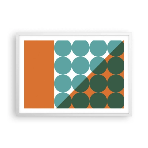 Poster in einem weißen Rahmen - Nach oben und schräg - 70x50 cm