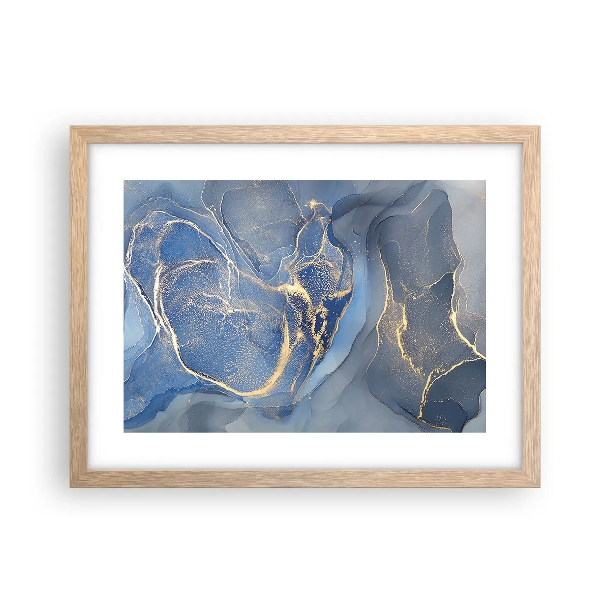 Poster in einem Rahmen aus heller Eiche - Goldstaub - 40x30 cm