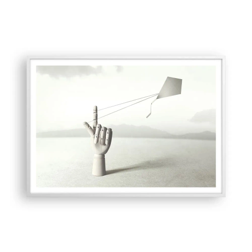 Poster in einem weißen Rahmen - Kraftprobe - 100x70 cm