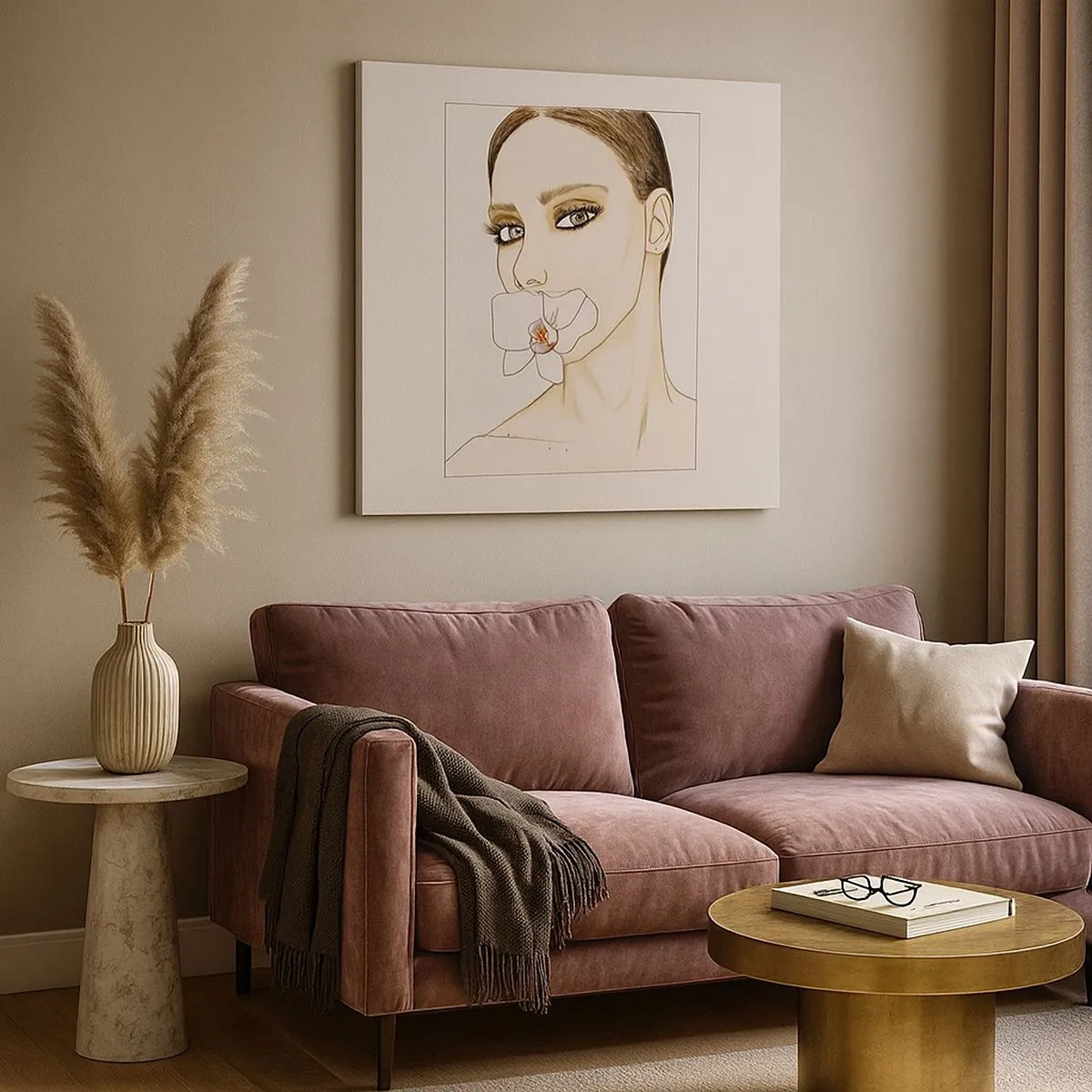 Bild auf Leinwand - Leinwandbild - Ein Symbol für Eleganz und Schönheit - 30x30 cm