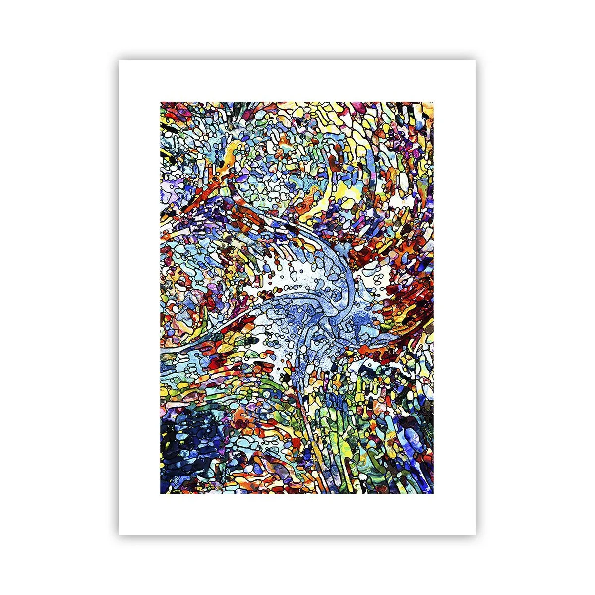 Poster - Glasmalerei Wassertropfen - 30x40 cm