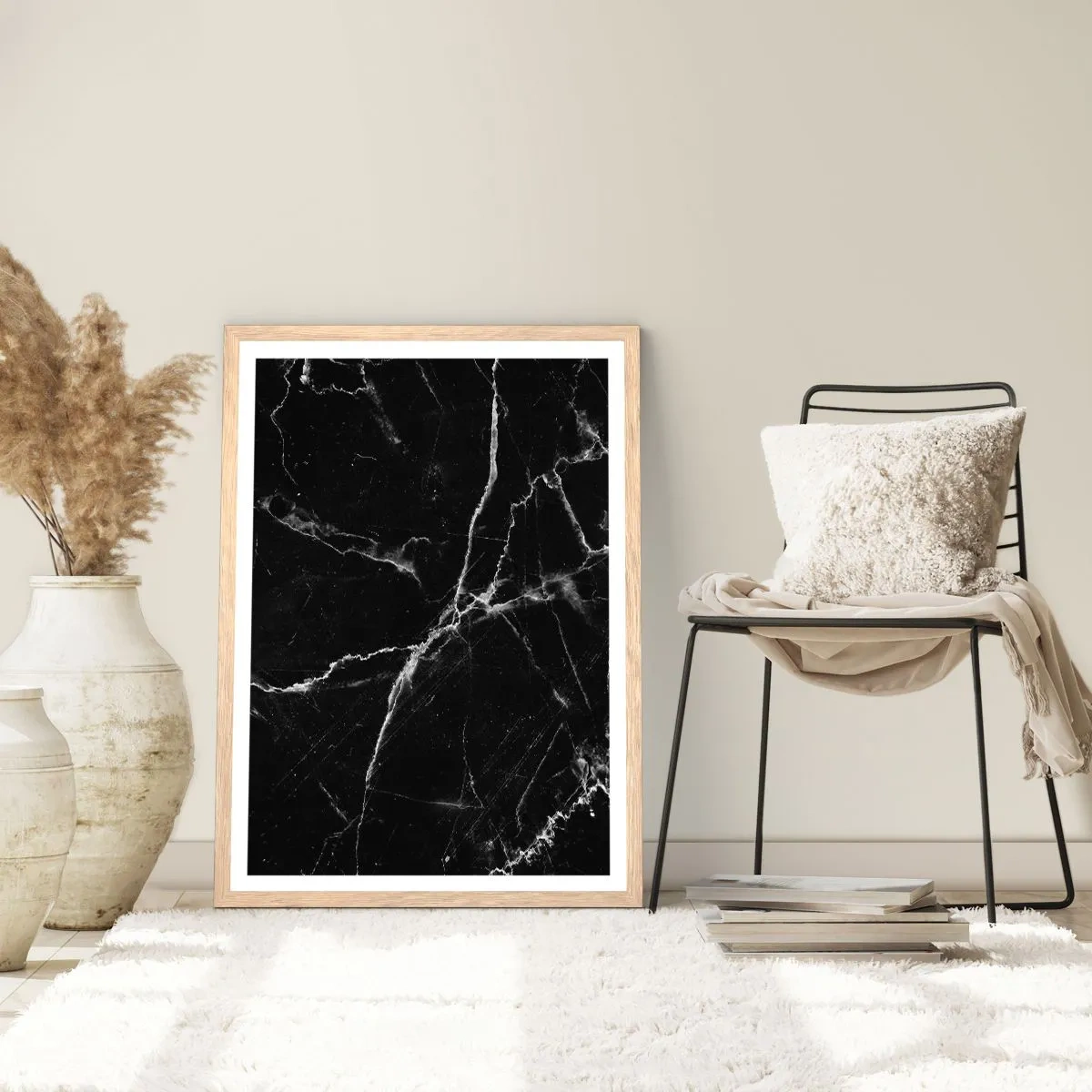 Poster in einem Rahmen aus heller Eiche - Geheimleben des Steins - 70x100 cm