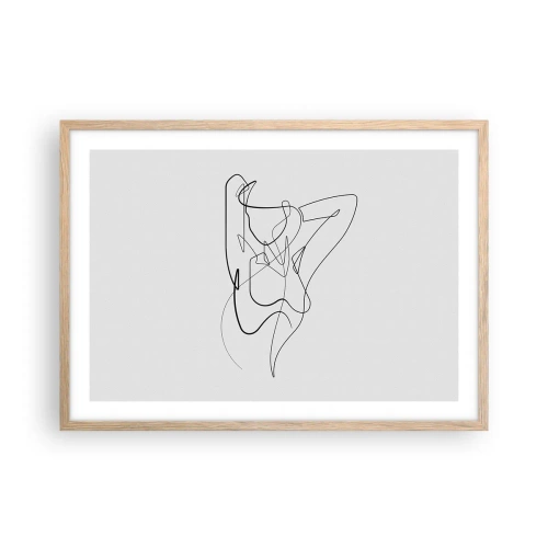 Poster in einem Rahmen aus heller Eiche - So, wie du wirklich bist ... - 70x50 cm