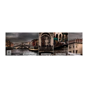 Fototapetenmuster Standard Eco - Das Versprechen eines venezianischen Abends - Stadt, Venedig, Brücke - 100x30 cm