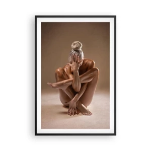 Poster in einem schwarzem Rahmen - Die Einheit von Körper und Geist - 61x91 cm