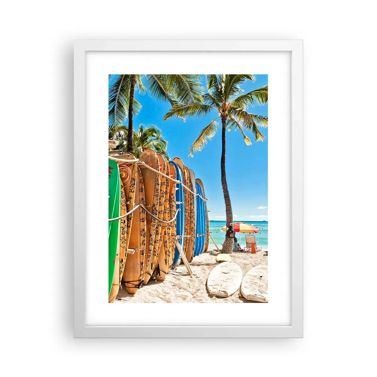 Poster in einem weißen Rahmen - Sonniger Spaß - 30x40 cm