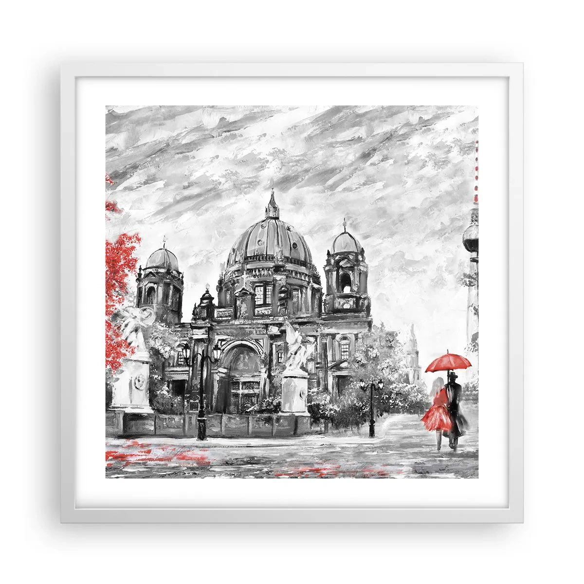 Poster in einem weißen Rahmen - Berliner Treffen - 50x50 cm