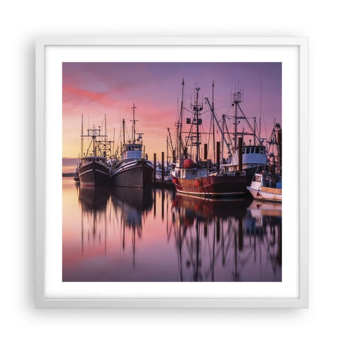 Poster in einem weißen Rahmen - Vor dem nächsten Tag - 50x50 cm